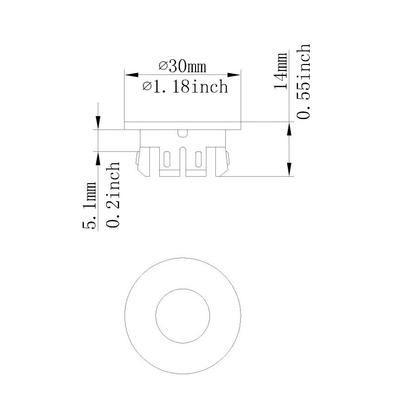 BWE Brushed Nickel Sink Basin Trim Overflow Cover Brass Insert in Hole Round Caps - Image 2